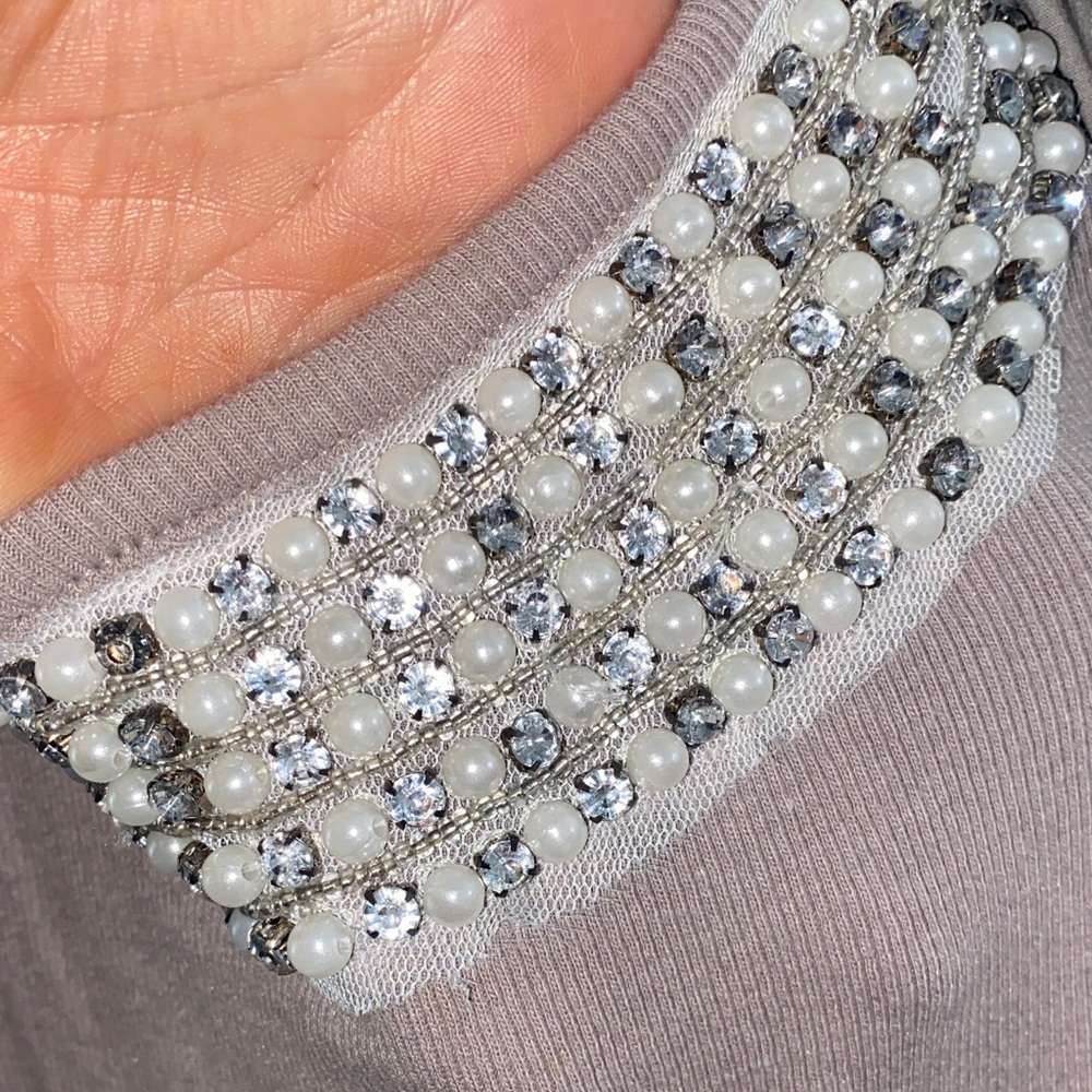 INC International Concepts Taupe Embellished Tank with Matching Taupe Jacket - Picture 4 of 10